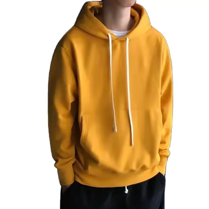 Wholesale Custom Logo Men’s Pullover Hoodie Cropped Style Hooded Knitted Cotton Top Winter Plus Size OEM Design Top Selling