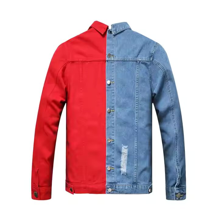 100% Cotton Denim Jackets Men Casual Solid Color Pocket Jacket for Men Style Spring High Quality Men Clothing