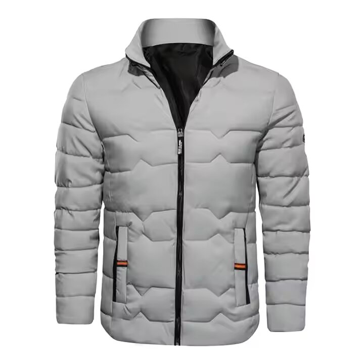 2025 Wholesale Windproof Puffer Jacket with Fleece Hood – Custom Outdoor Winter Jacket for Men at Affordable Prices