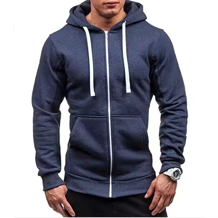 Men’s High Quality 100% Cotton Pullover Hoodie Winter Thermal Full Fleece Custom Printing Solid Heavyweight Lined Hooded Style