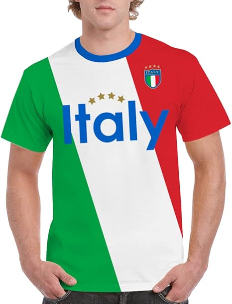 Italy Italia Flag Sports Soccer Adult Men’s Jersey Shirt